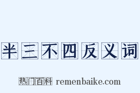 半三不四反义词是什么意思的图片